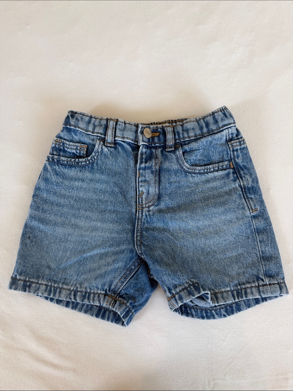 Zara Kids Denim Shorts Size 2 with Adjustable Waist